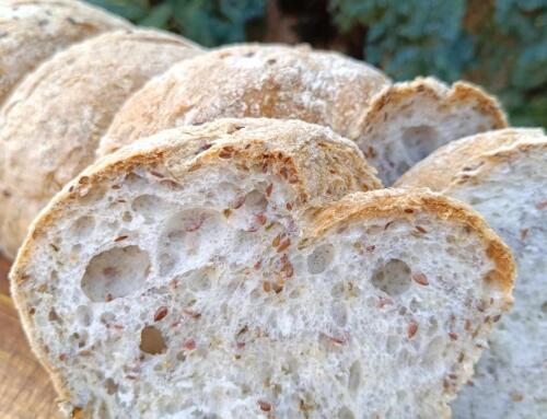 Zöldfűszeres – lenmagos  csavart kenyér ( glutén,tej,tojás,cukor,szójamentes,vegán)
