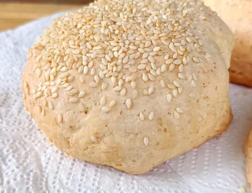 Hamburger zsemle ( glutén, tej, tojás, cukor, szójamentes, vegán )