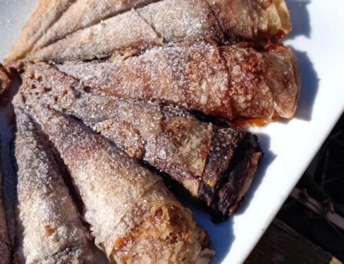 Diós – csokis legyező rizslapból ( glutén, tej, tojás, cukor, szójamentes, vegán )