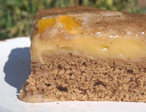 Barackos krémes szelet ( glutén, tej, tojás, cukor, szójamentes, vegán)