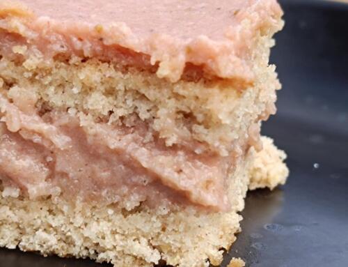 Epres – banános sütemény ( glutén, tej, tojás, cukor, szójamentes, vegán )