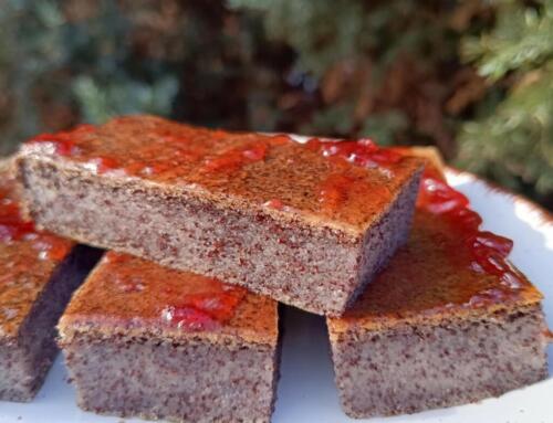 Mákos szelet ( glutén, tej, tojás, cukor, szójamentes, vegán )